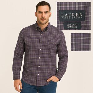LAUREN Ralph Lauren men's plaid button down shirt size L